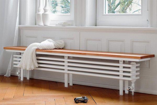 Радиатор скамейка 5-ти колончатый Zehnder Radiator Bench B5180/7/3570/RAL 9016
