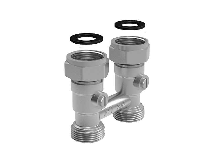 Двухтрубный узел нижнего подключения Royal Thermo прямой 3/4 НГ - 3/4 НР