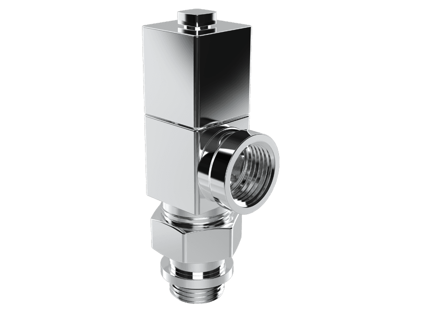 Ручной регулировки вентиль Royal Thermo осевой, CUBE (хром) 1/2