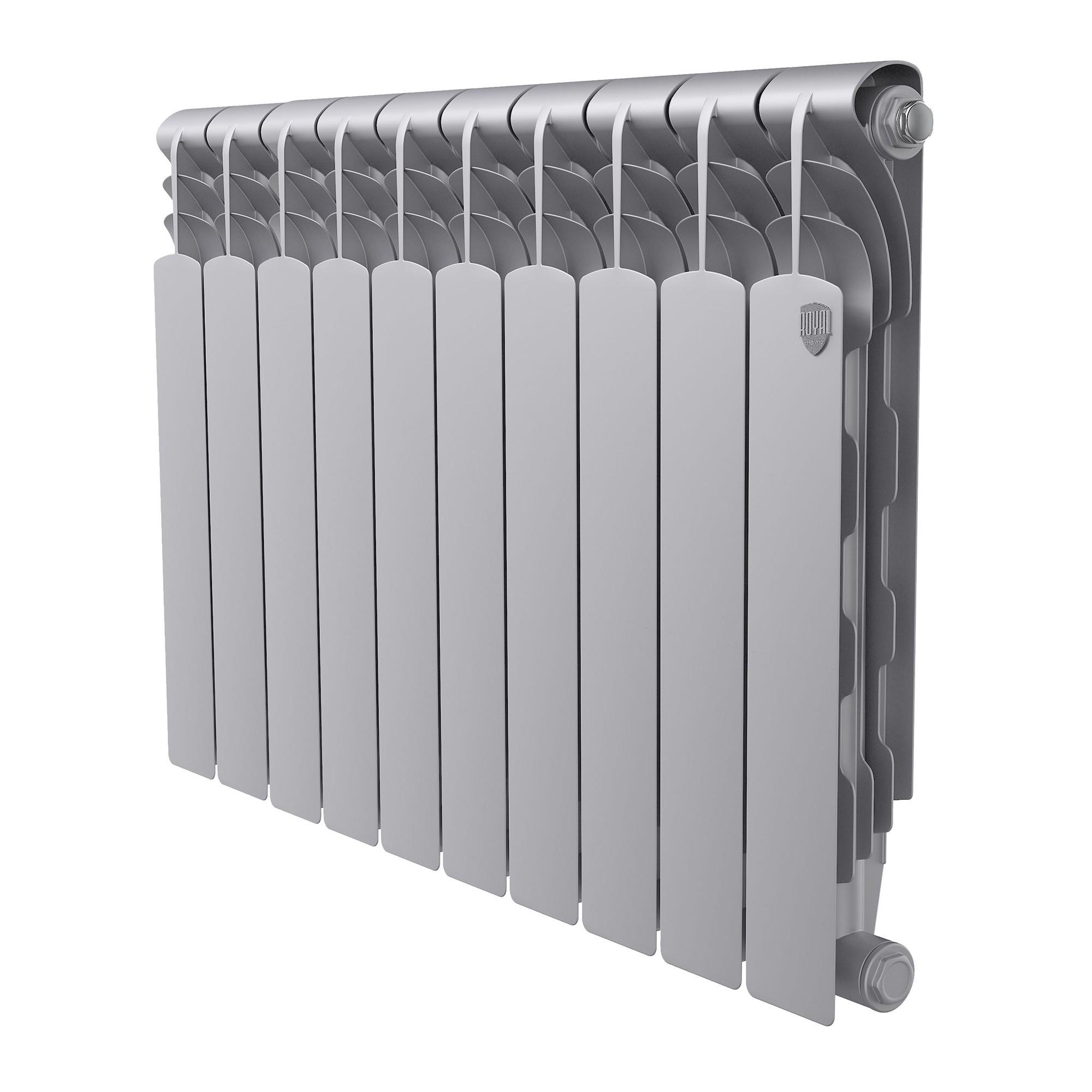 Радиатор Royal Thermo Revolution Bimetall 500 2.0 Silver Satin 8 секц.